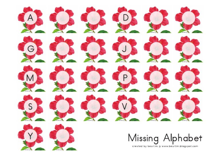 1.8d Worksheet - Missing Alphabet | PDF