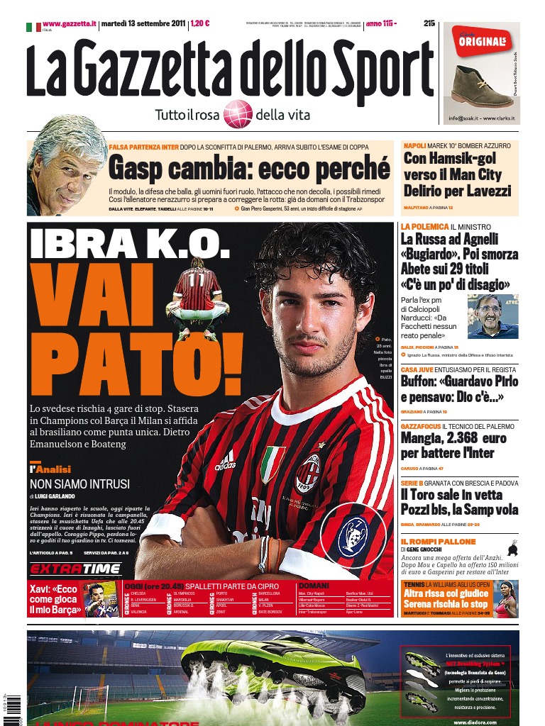 Gazzetta 20110913 | PDF, image size:768x1024