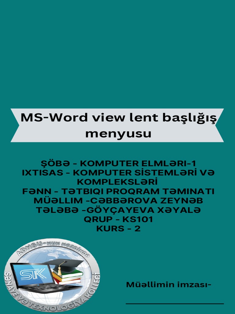 Ms word view lent ba l menyusu pdf