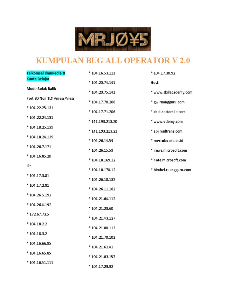 Kumpulan Bug All Operator V 2 | PDF | Computer Engineering ...