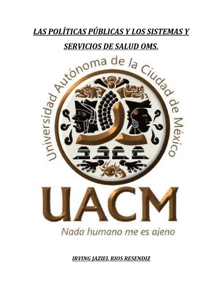 Las Políticas Públicas Y Los Sistemas Y Servicios De Salud Oms Pdf