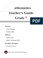 Mathematics Teacher Guide Grade 7