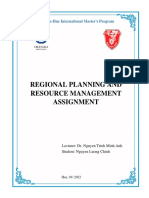 Regional Planning&Resource Management - Assignment