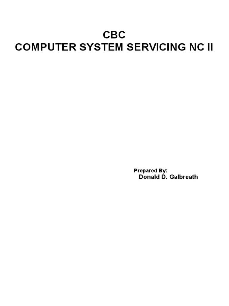 CBC 12345678901 CBC Computer System Servicing NC II PDF