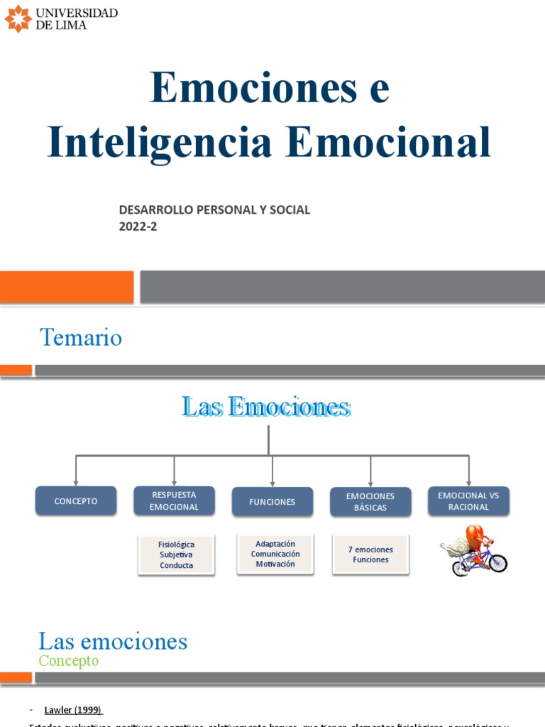Emociones e Inteligencia Emocional PDF Las emociones Inteligencia