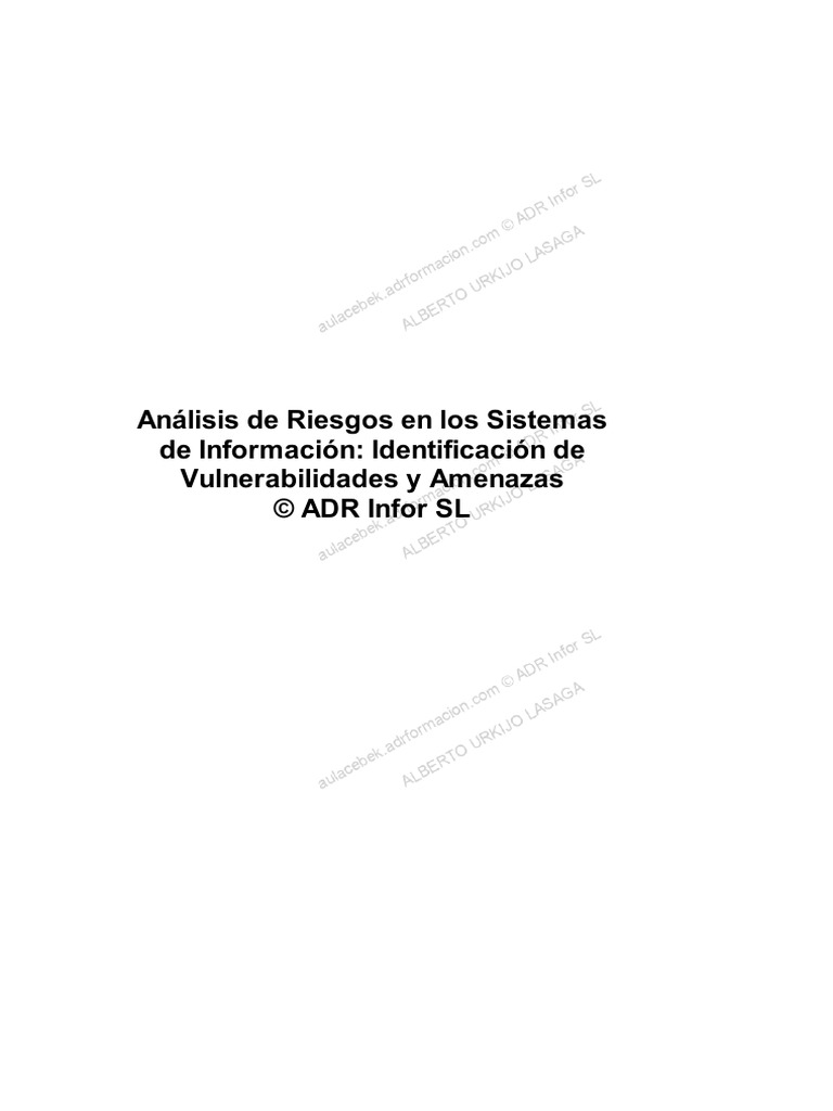 Análisis de Riesgos en TI | PDF | La seguridad informática | Seguridad