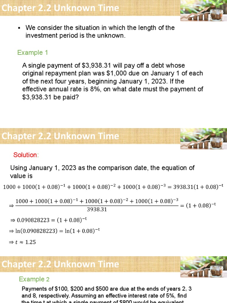 Solving for Unknown Interest Rates | PDF