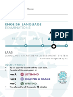 English Language Examinations: First Step PRE-A1 A2