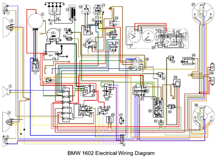 BMW 1602 Wiring Diagram | PDF