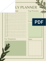 Grey Simple Daily Planner