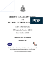 Students Management System For Sri Lanka Institute of Architects