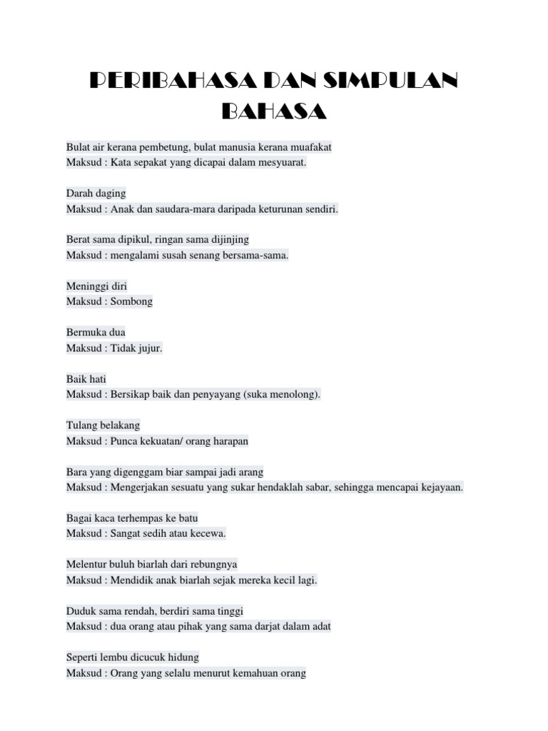 Peribahasa Dan Simpulan Bahasa Pdf