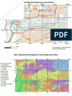 Map1: Street Map of The Study Area in Cenral Bristol: Ordnance Survey (Digimap Licence)