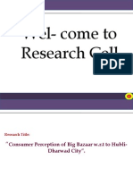 Wel-Come To Research Cell