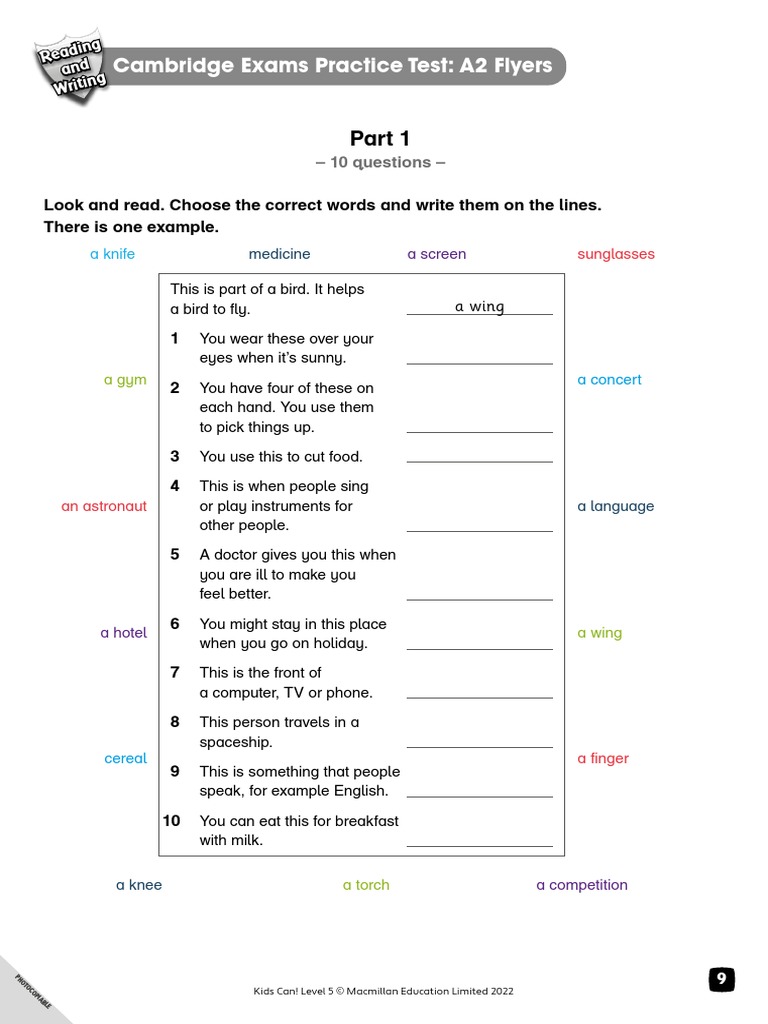 KC5 Cambridge Practice Test Flyers | PDF | Chess