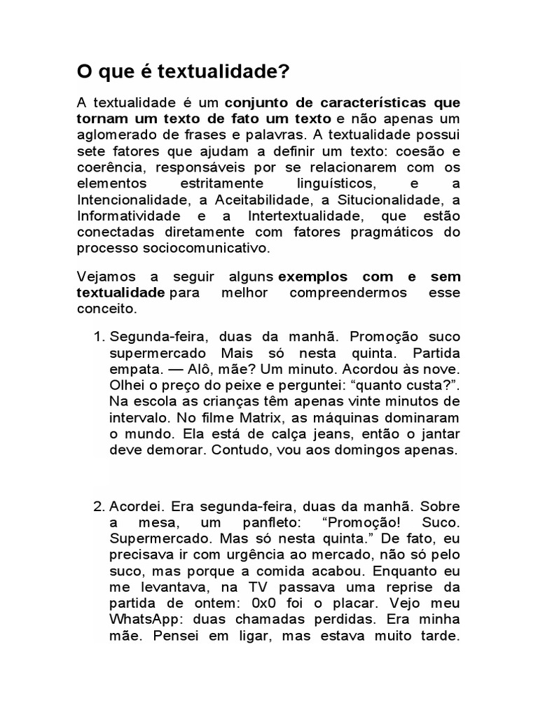 O Que É Textualidade | PDF | Informação | Discurso