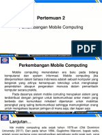 Pertemuan 2: Perkembangan Mobile Computing