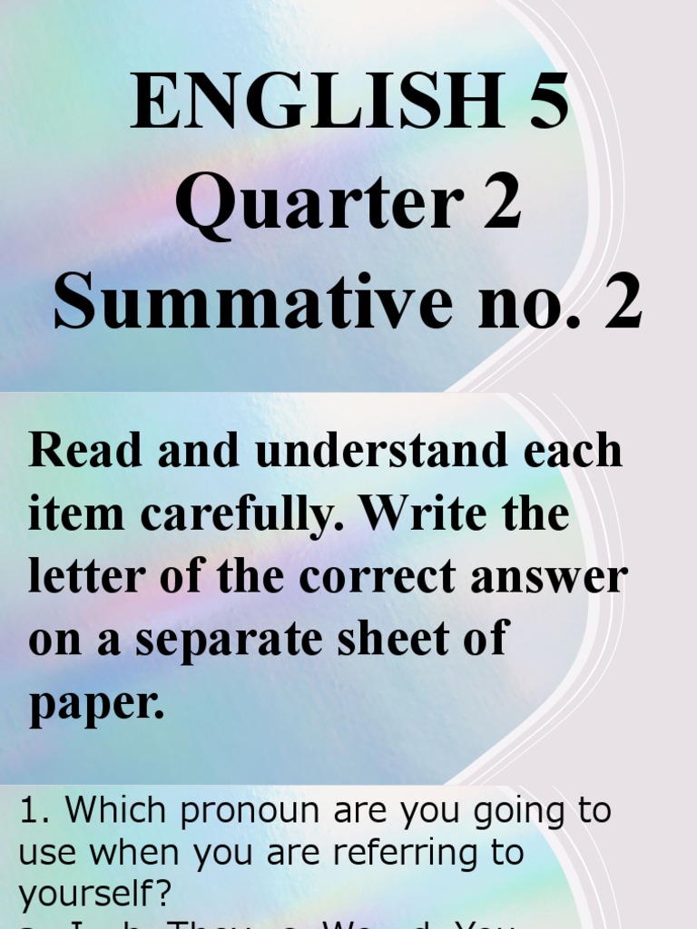 English Q2 Summative No 2 Pdf