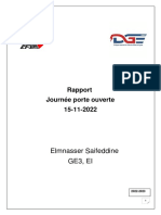 Rapport Journée Porte Ouverte 15-11-2022: Elmnasser Saifeddine Ge3, Ei