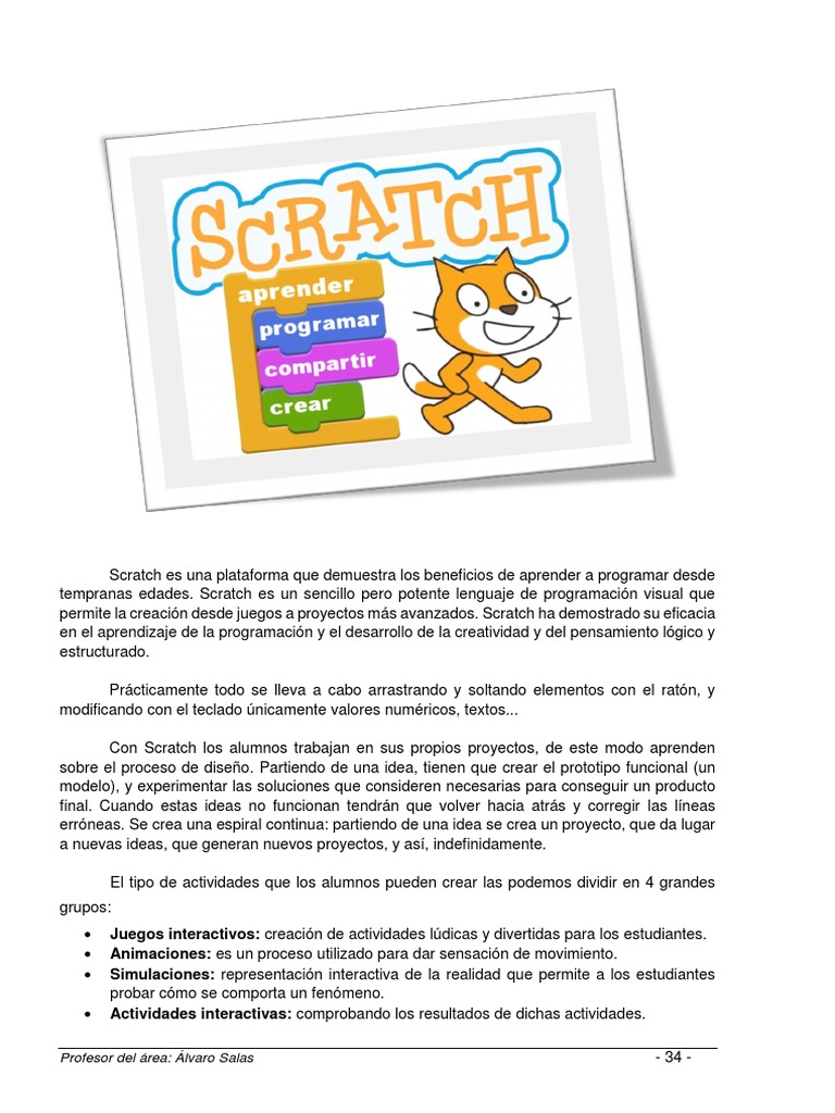 Actividades y Proyectos en Scratch | PDF | Scratch (lenguaje de ...