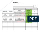 Level 3 - Production Schedule Blank