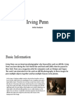 Irving Penn Artist Analysis