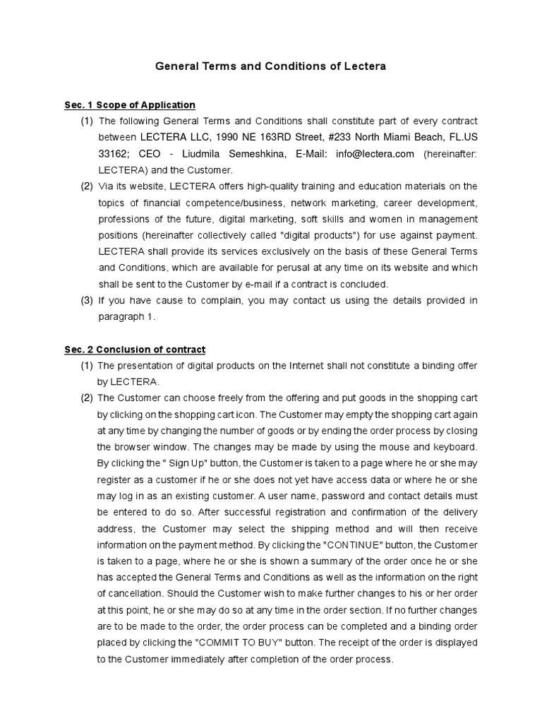WHAT ARE THE TERMS AND CONDITIONS OF A CONTRACT visual data 2