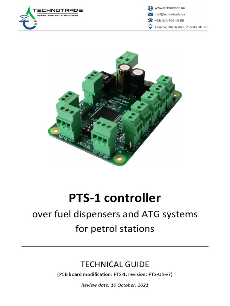 PTS-1 Controller Technical Guide | PDF | Power Supply | Filling Station
