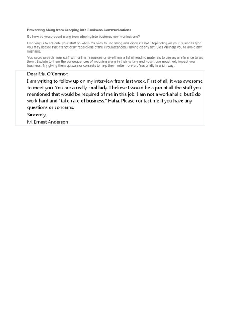 Preventing Slang From Creeping Into Business Communications PDF