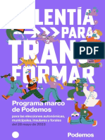 Así Es El Programa Marco de Podemos para Las Elecciones Municipales y Autonómicas