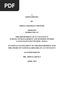 Siwes Report