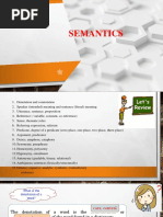 Semantics Review