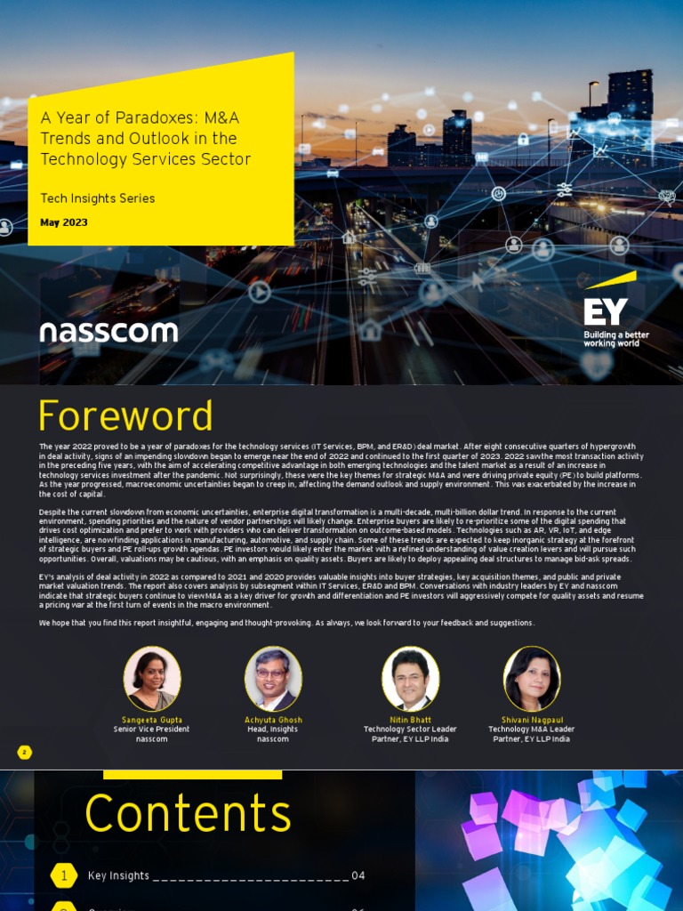 EY - NASSCOM - M&A Trends and Outlook - Technology Services VF - 0 ...