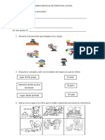 Examen Mensual de Personal Social