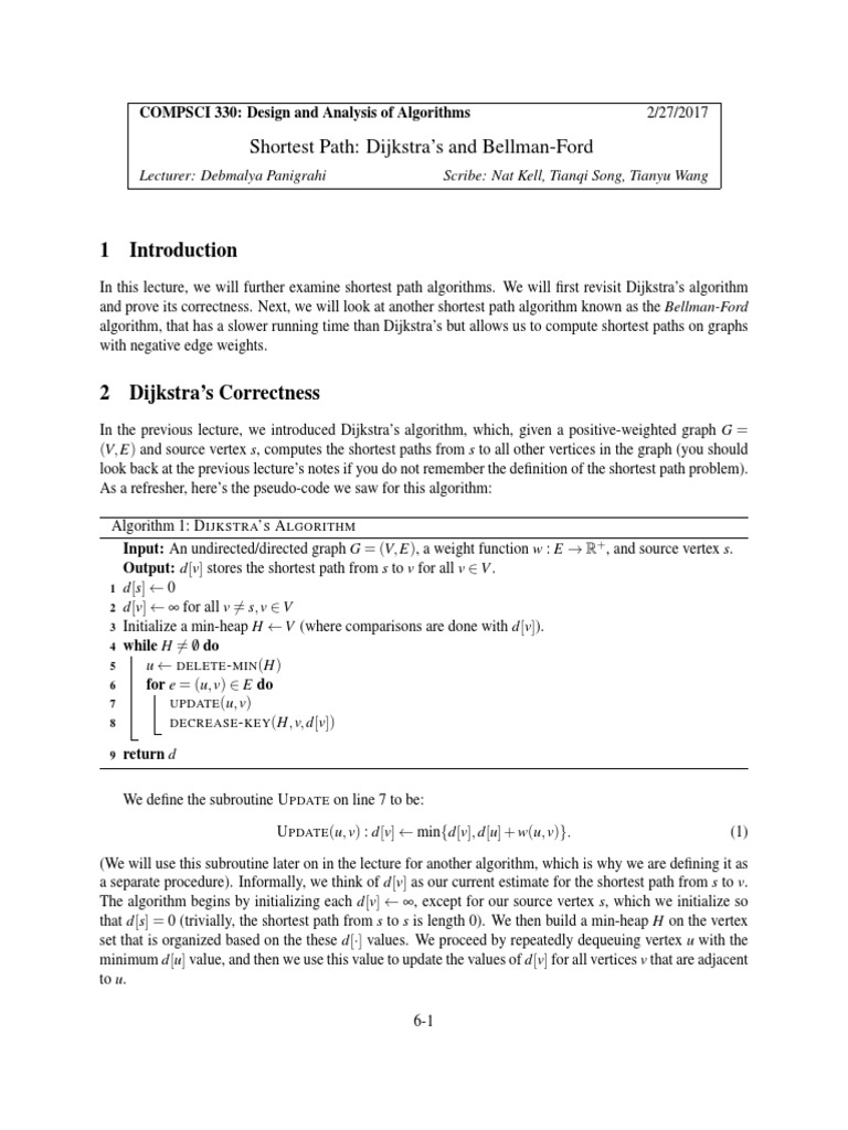 Shortest Path | PDF | Discrete Mathematics | Theoretical Computer Science