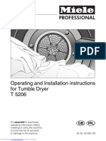 Operating and Installation Instructions For Tumble Dryer T 5206