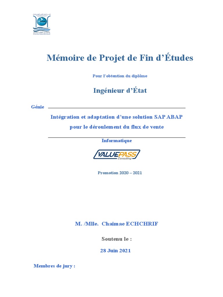 Intégration SAP ABAP pour Flux de Vente | PDF | Progiciel de gestion ...