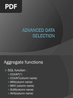 Advanced Data Selection