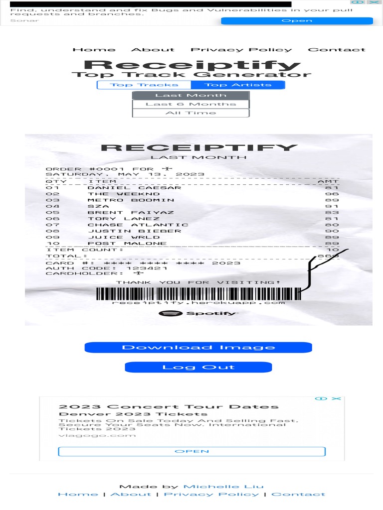 Receiptify PDF