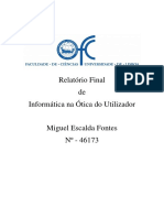 Relatório Final de Informática Na Ótica Do Utilizador