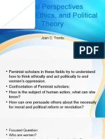 Moral Perspectives Gender, Ethics, and Political Theory Reporter: Elmar Sanchez