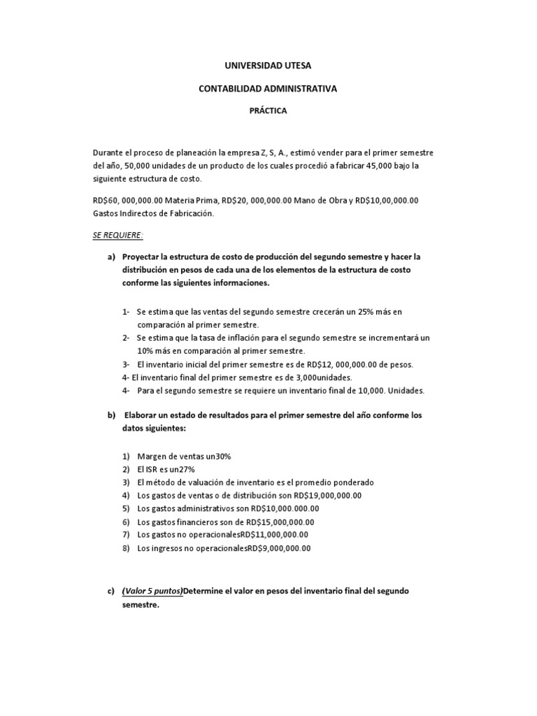Proyección de Costos y Resultados 2021 | PDF | Inventario | Estado de ...