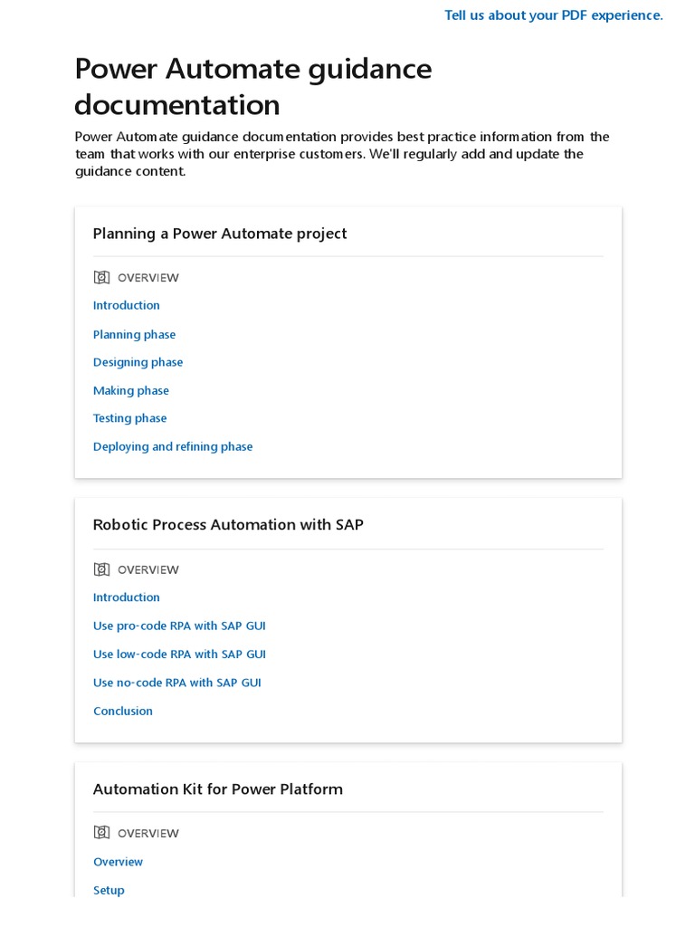 Power Automate Guidance | PDF
