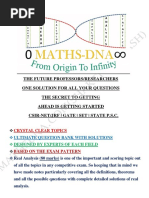 Real Analysis Maths-Dna