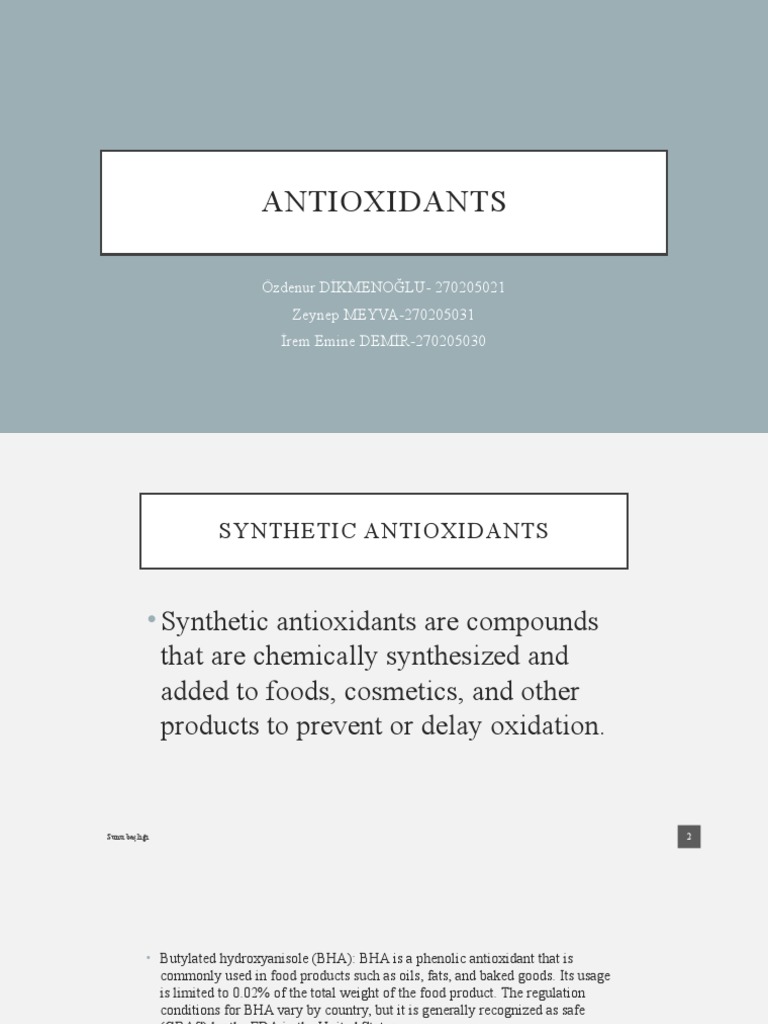 Antioxidants Pdf Antioxidant Organic Compounds