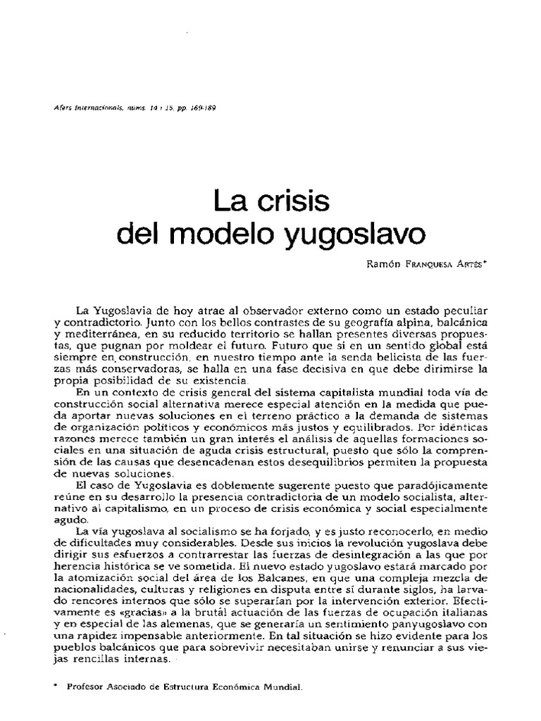 Yugoslavia 2 PDF Serbia República Federal Socialista de Yugoslavia