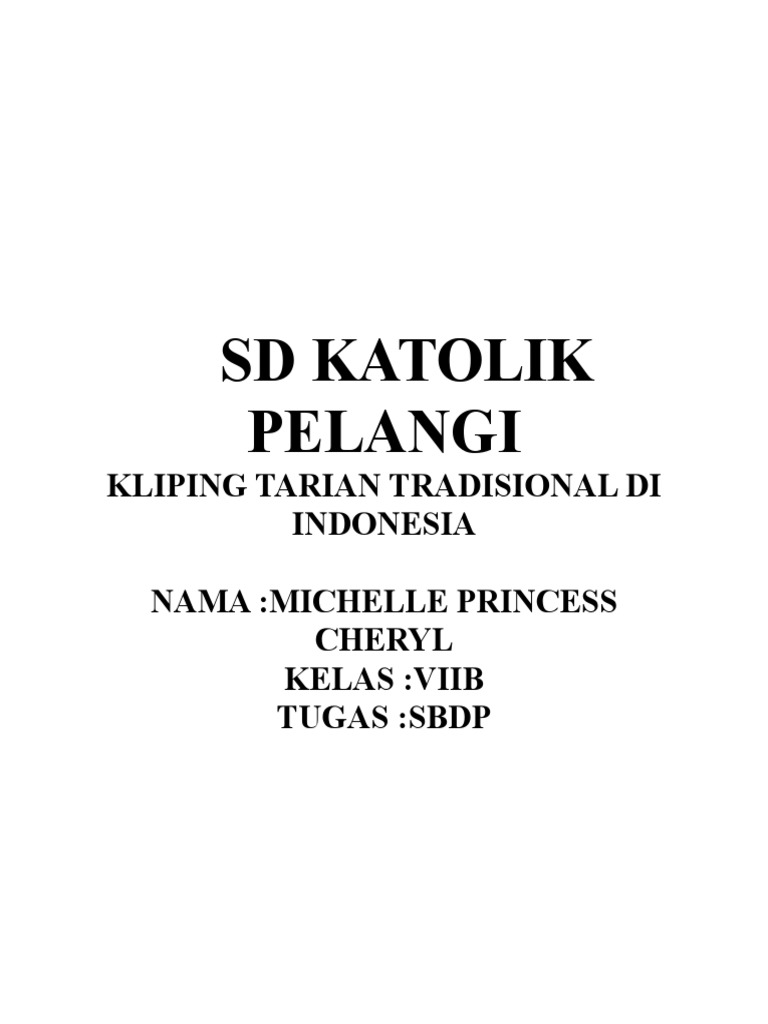 Kliping Tarian Tradisional Di Indonesia | PDF