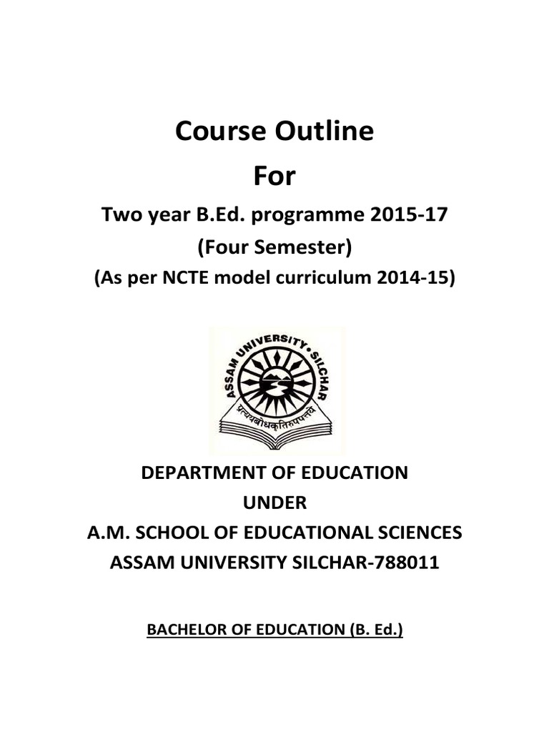 B.Ed. Course Structure and Materials | PDF | Teachers | Pedagogy