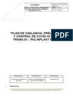 Plan para La Vigilancia, Prevención y Control de COVID-19 en El Trabajo - Polinplast Rev 01 Version Corregida Al 25.05.2020 Modificado