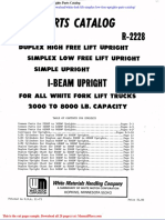 White Fork Lift Simplex Low Free Uprights Parts Catalog